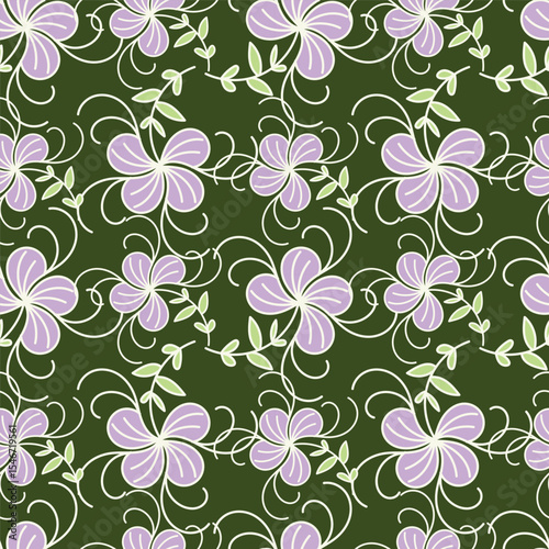 Cute feminine seamless watercolor pattern with little tiny wildflowers, hand drawn