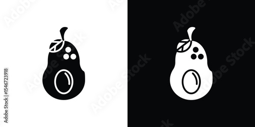 Avocado icon of a flat style vector