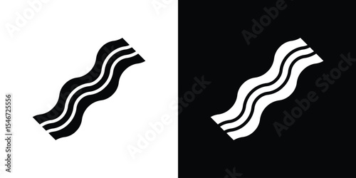 Bacon icon of a flat style vector