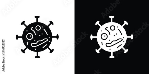 Bacteria icon of a flat style vector