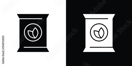 Bag seedling icon of a flat style vector