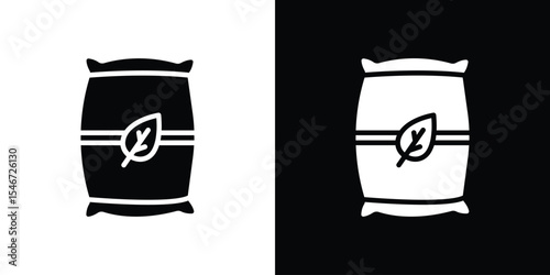 Bag seedling icon of a flat style vector