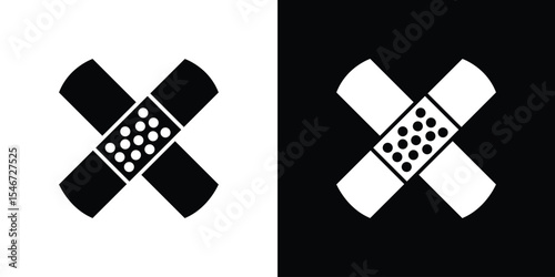 Band aid icon of a flat style vector