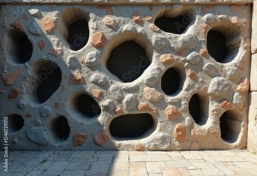 Close up of porous rock art