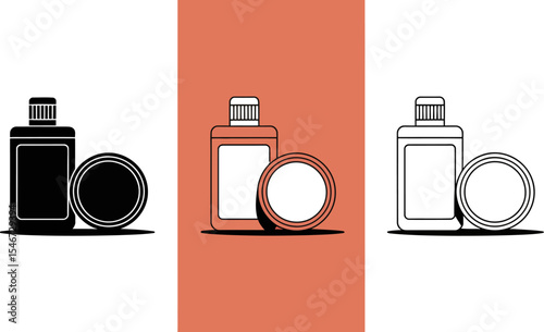 Find best skincare products set beauty routine essentials for healthy glowing skin online today editable stock vector illustration