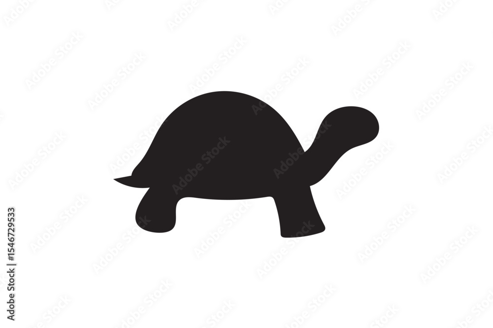 Naklejka premium Turtle silhouette on white background.01