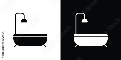 Bath icon of a flat style vector