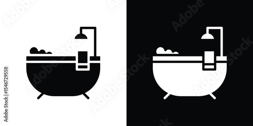 Bath icon of a flat style vector