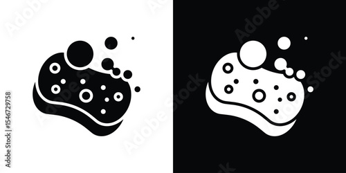 Bath sponge icon of a flat style vector