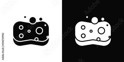 Bath sponge icon of a flat style vector