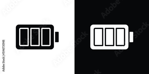 Battery icon of a flat style vector