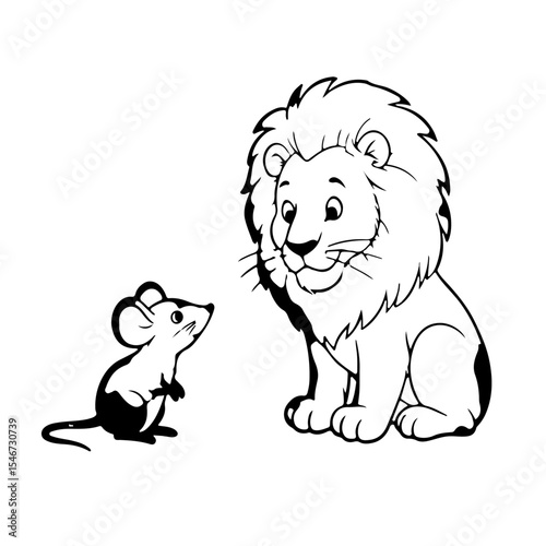 A lion and a rat are friends 