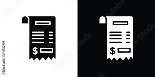 Bill icon of a flat style vector