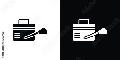 Big makeup box icon of a flat style vector