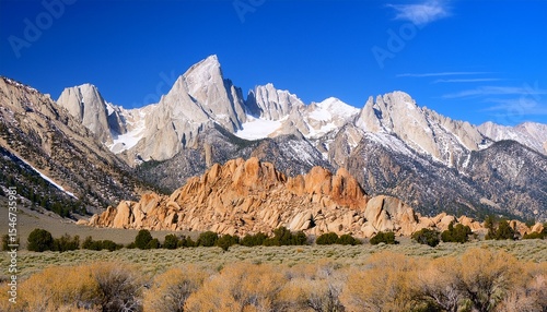 mount whitney in springtime california usa
