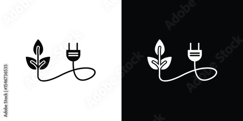 Biomass energy icon of a flat style vector