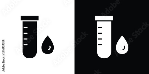 Blood sample icon of a flat style vector