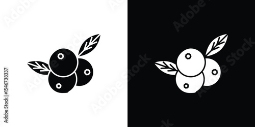Blueberries icon of a flat style vector