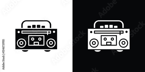 Boombox icon of a flat style vector