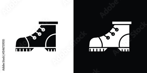 Boot icon of a flat style vector