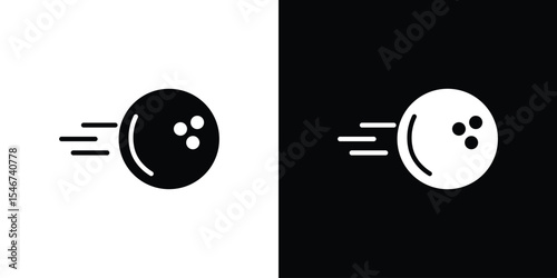 Bowling ball icon of a flat style vector