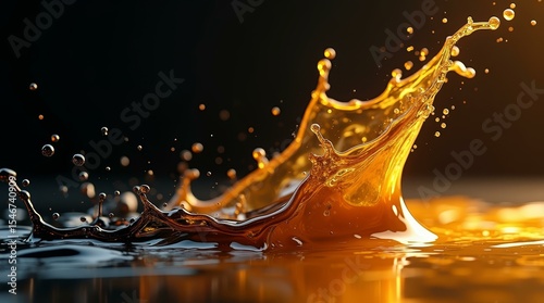 Liquid transition from black to gold – abstract background for pricing power and commodity wealth.