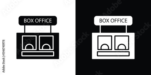 Box office icon of a flat style vector