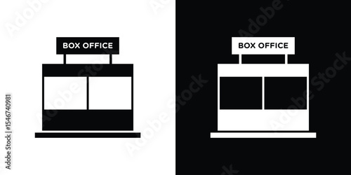 Box office icon of a flat style vector
