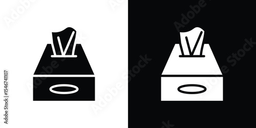 Box tissue icon of a flat style vector