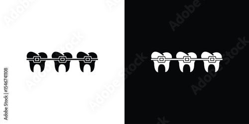 Braces icon of a flat style vector