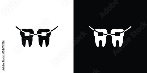 Braces icon of a flat style vector
