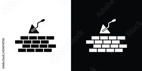 Brickwork icon of a flat style vector