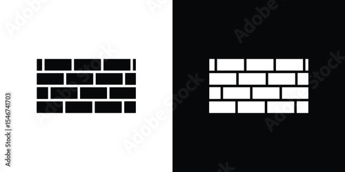 Brickwall icon of a flat style vector