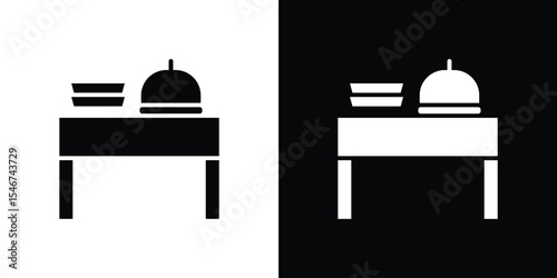 Buffet icon of a flat style vector