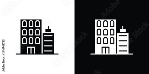 Build icon of a flat style vector