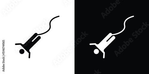 Bungee jumping icon of a flat style vector