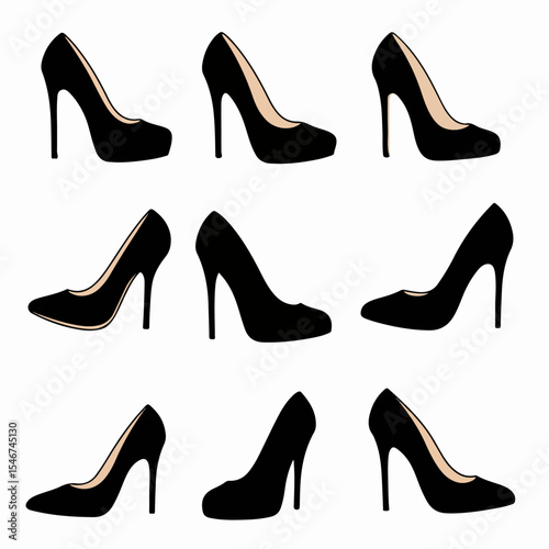 Assorted high heels shoes foot wear