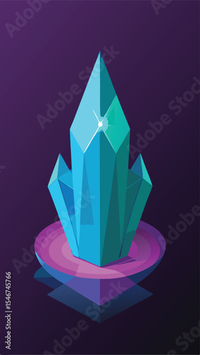 Geometric crystal illustration on a translucent background for design projects and graphics