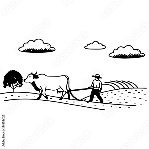Ploughing Farm Illustration Guide