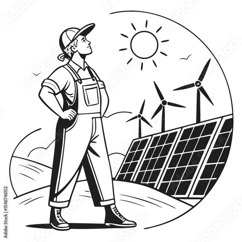 Sustainable Farm Illustration