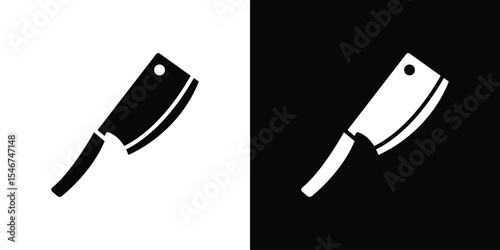 Butcher knife icon of a flat style vector
