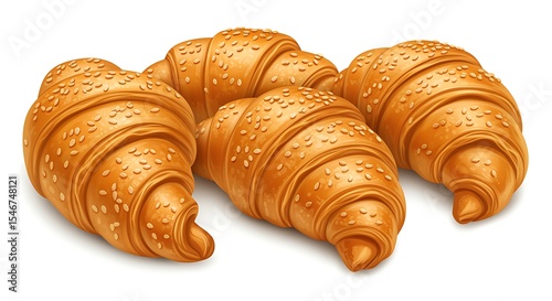 Delicious Golden Croissants Buttery, Flaky, and Perfect for Breakfast or a Snack