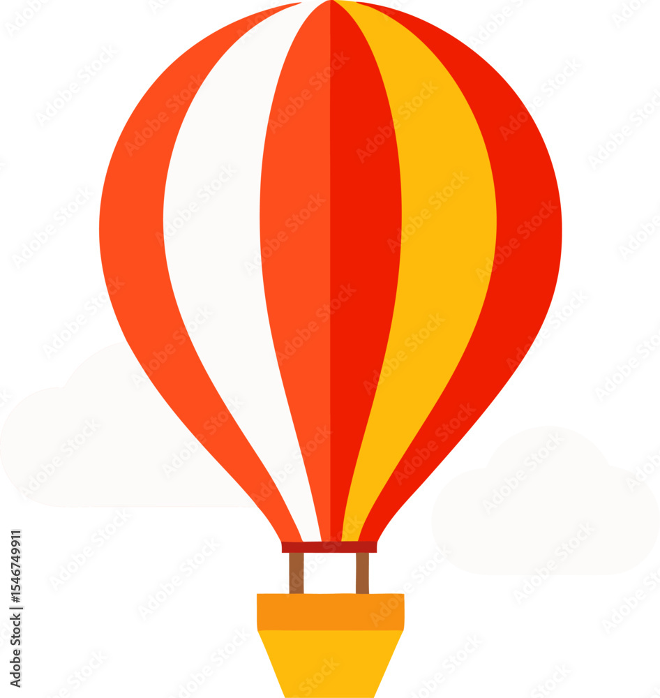 Fototapeta premium Colorful Hot Air Balloon Icon