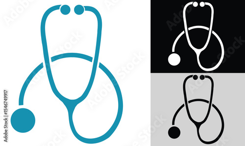 stethoscope logo on white background