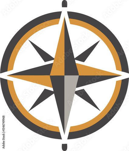 Vintage Travel Compass Vector Icon