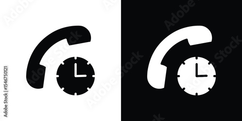 Call duration icon of a flat style vector