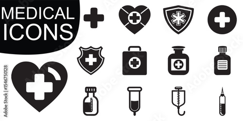 set of icons hospital icons