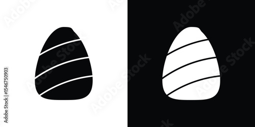 Candy Corn icon of a flat style vector