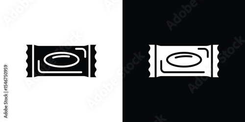 Candy-bar icon of a flat style vector