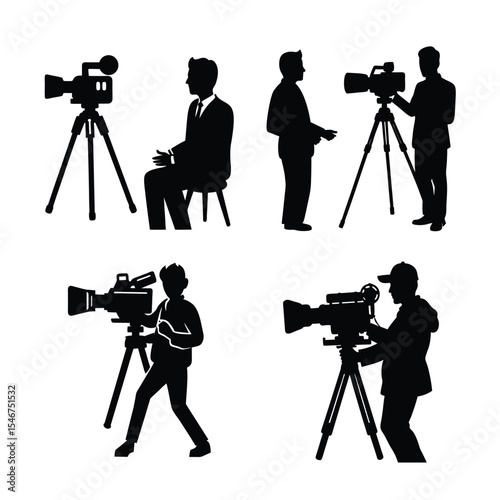 photographer silhouette bundle design  